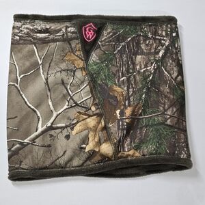 Realtree Edge Pink Logo Camouflage Neck Gaiter - Fleece Lined Hunting Warmth
